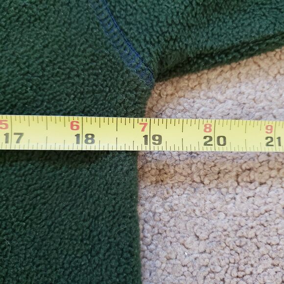 Vintage Y2K Harley Davidson Size S-M Mens Green Embroidered Fleece Hoodie Biker - Picture 6 of 6